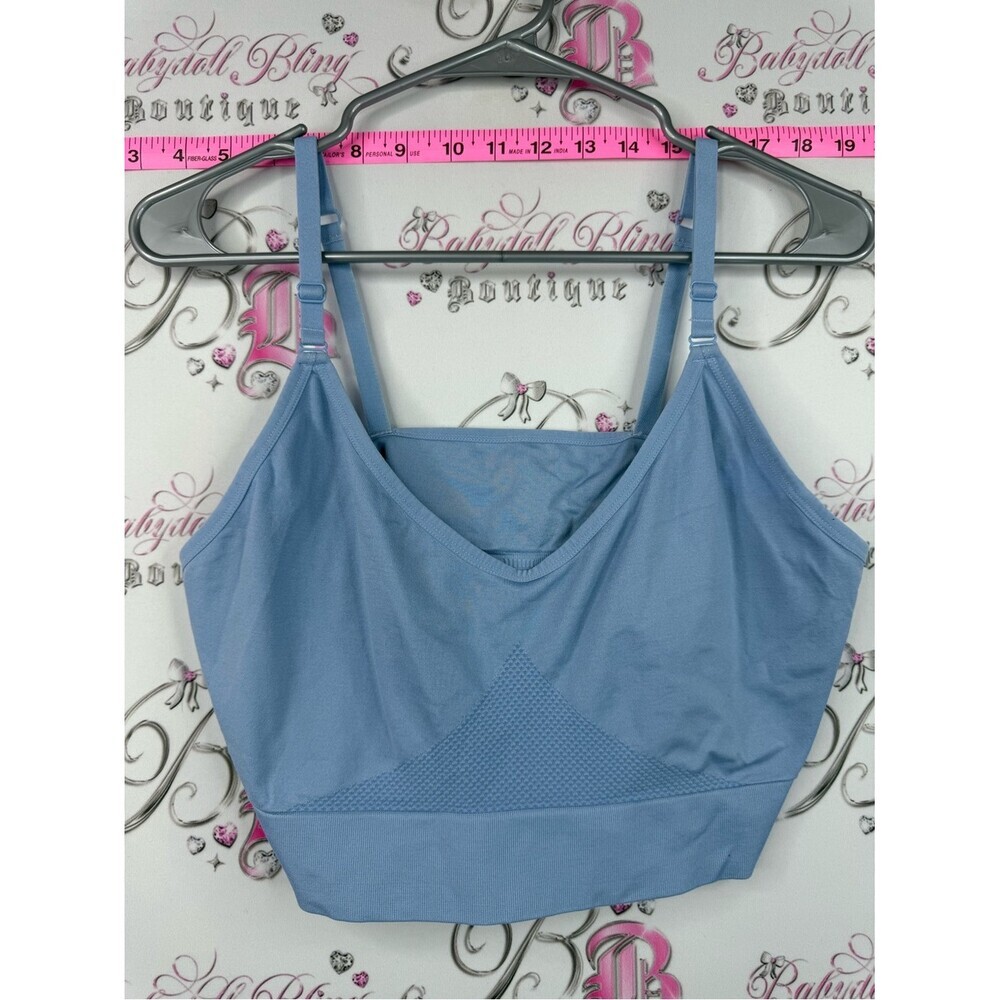 FWD sports bra stretchy Seamless Light Blue Wireless Bralette - Women Intimates